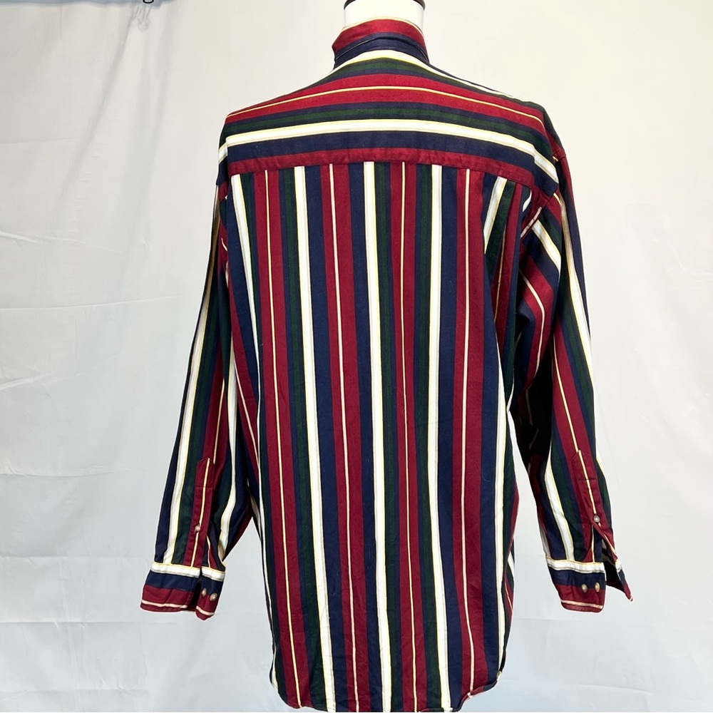 VINTAGE 90s Northern Explorer button down shirt‎ men’s striped 100% cotton XL - Picture 6 of 10